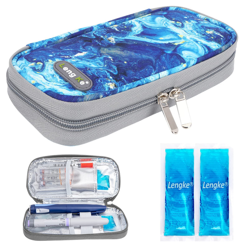 [Australia] - YOUSHARES Insulin Cooler case, Diabetic Travel Case, Portable Insulin Cooling Bag for Insulin Pen and Insulin Medicine (Quicksand Blue) Quicksand Blue 