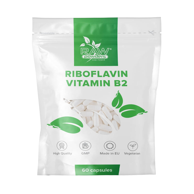 [Australia] - Riboflavin 100 mg 60 Tablets High Strength - Vegan Vitamin b2 riboflavin Supplement - Non-GMO & Gluten-Free - Helps with Tiredness and Fatigue, Supports Energy Levels by Raw Powders 