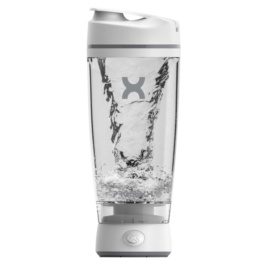 [Australia] - PROMiXX Original Shaker Bottle - Battery-powered for Smooth Protein Shakes - BPA Free, 600ml Cup (White) White 