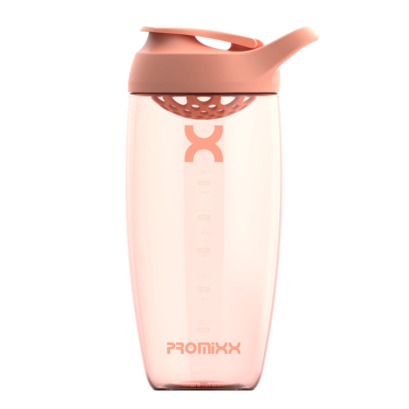 [Australia] - PROMiXX Shaker Bottle - Premium Protein Shaker Bottle for Supplement Shakes - Easy Clean, Durable Cup (700ml, Coral) 700ml 