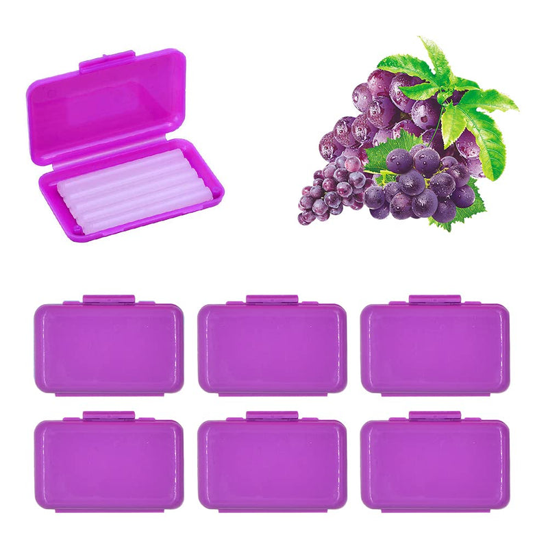 [Australia] - MIBICIRI 6 Boxes Dental Wax for Braces, Dental Cement Orthodontic Care Kits for Braces Protection Pain Relief (Grape Scent) Grape Scent 