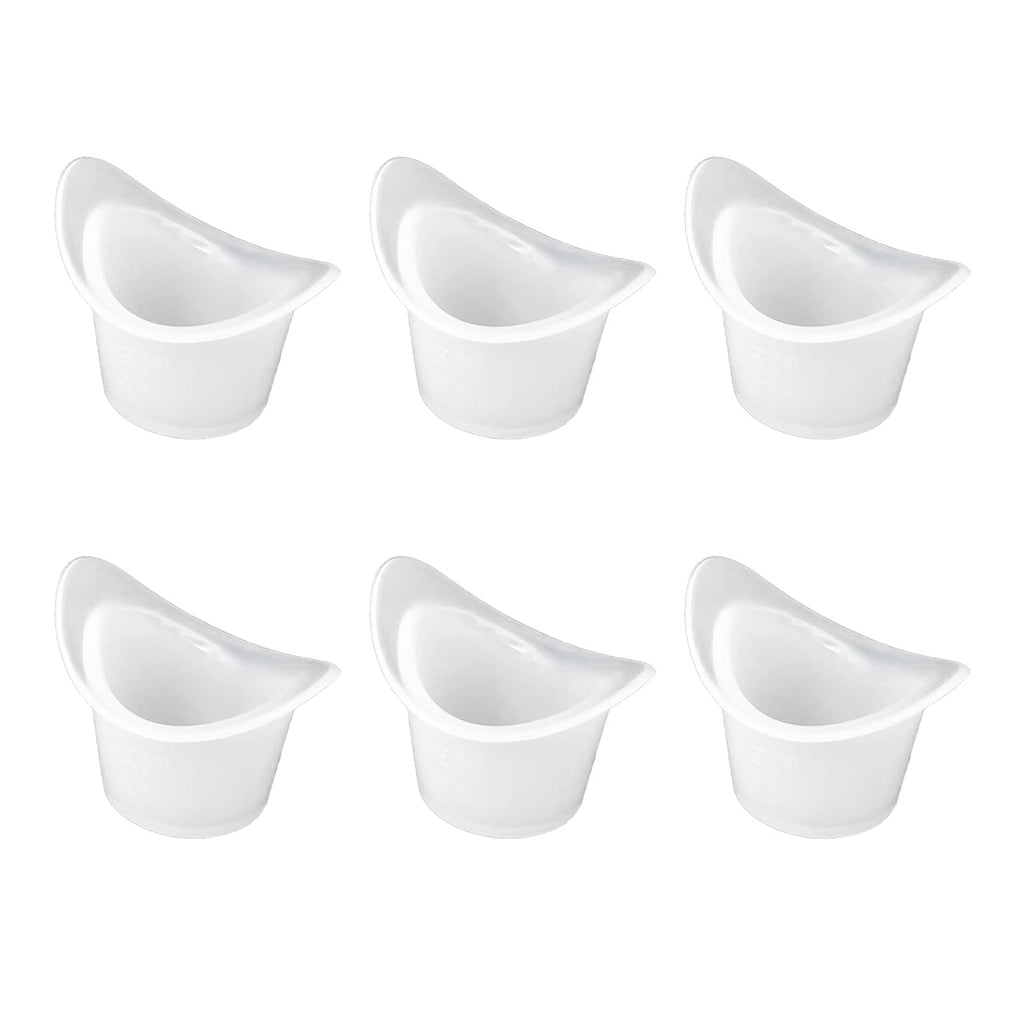 [Australia] - Juliyeh 6 Pcs Silicone Eye Wash Cups Resuable Non Sterile Eye Bath Cups Eye Flush Cups for Refreshing Cleaning Tired Eyes, Black, DSAD 