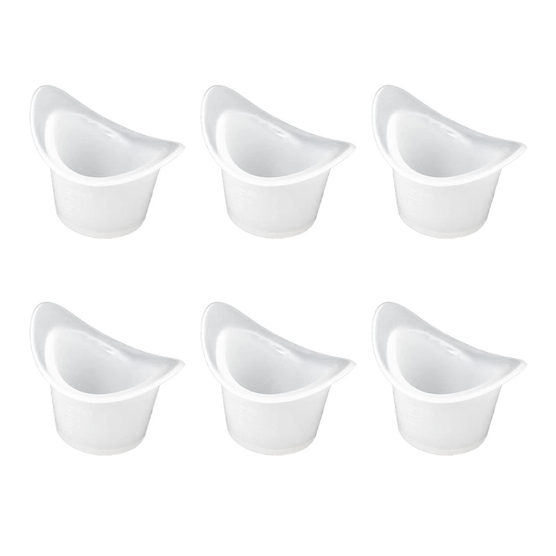 [Australia] - Juliyeh 6 Pcs Silicone Eye Wash Cups Resuable Non Sterile Eye Bath Cups Eye Flush Cups for Refreshing Cleaning Tired Eyes, Black, DSAD 