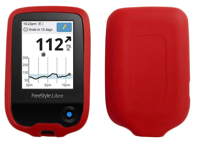 [Australia] - Premium Silicone Soft Case for Freestyle Libre/Freestyle Libre 2 (Continuous Glucose Monitor)… (RED) RED 