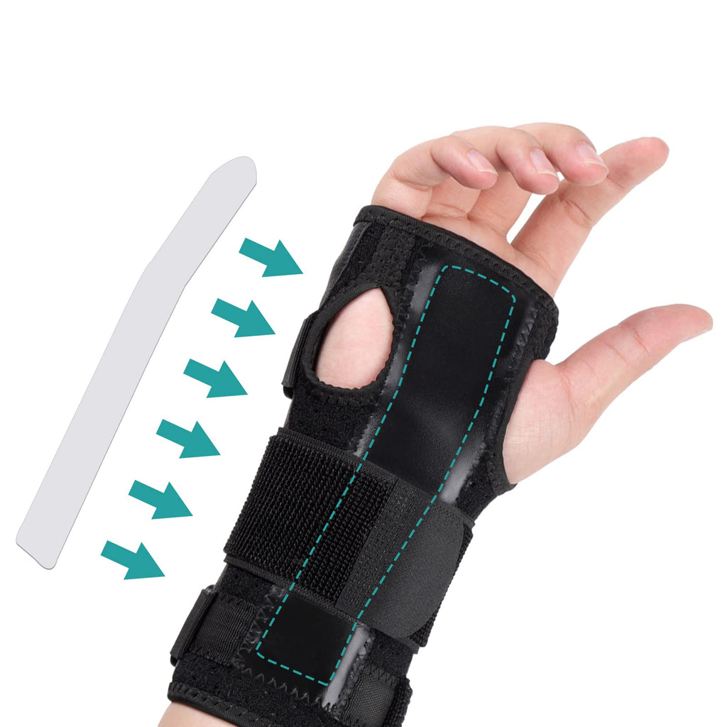 [Australia] - Wrist Support, Carpal Tunnel Splint with Removable Splint Stabilizer, Fully Adjustable to Relieve Tendonitis Arthritis Carpal Tunnel Pain Fits Men Women 