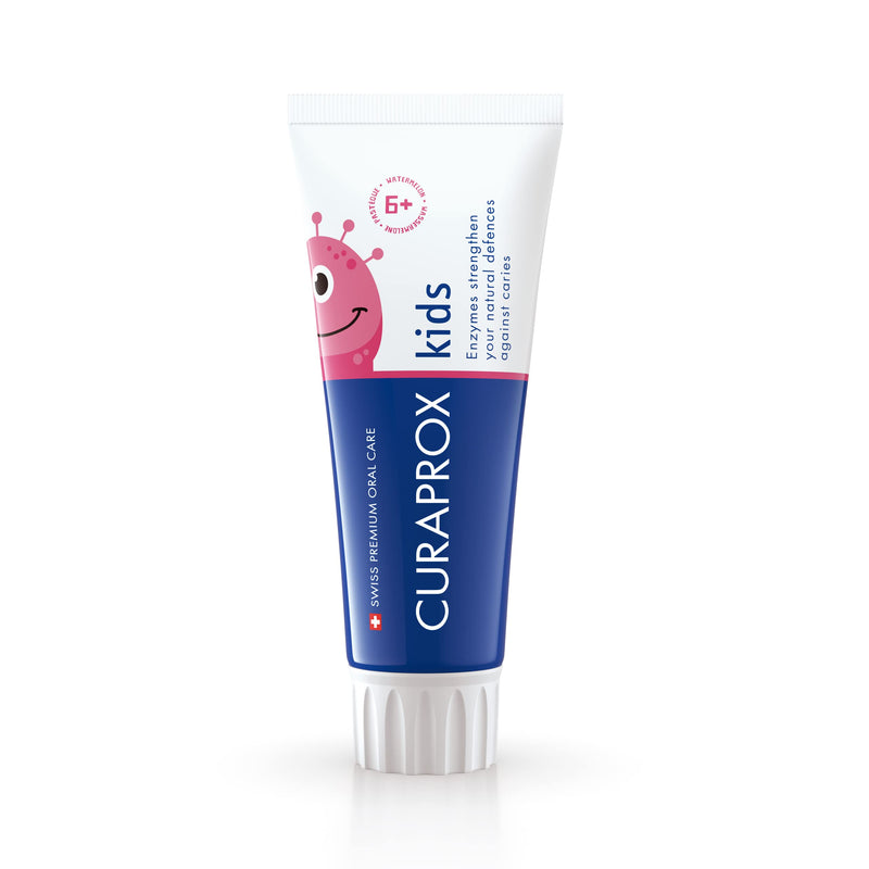 [Australia] - Curaprox Children's Toothpaste Watermelon, 60ml - Fresh & Fruity Watermelon Flavoured Toothpaste for Kids 6 Years +, Clear 60 ml (Pack of 1) 