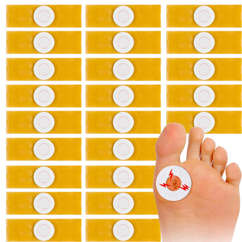 [Australia] - Footsihome 30 Pieces Callus Cushions Corn Pads, Adhesive Oval Shaped Foam Corn Protectos Pads for Feet Waterproof Toe and Foot Protectors for Pain Relief Yellow 