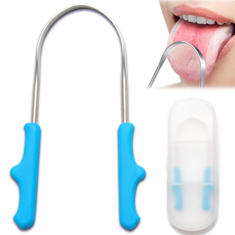 [Australia] - Tongue Scraper Stainless Steel,Tongue Cleaner with Storage Box Fights Bad Breath for Oral Care 