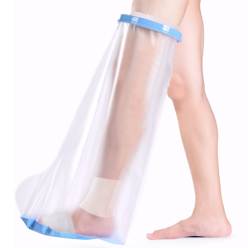 [Australia] - Fasola Leg Protector Showering, Non-Slip Cast Cover for Half Leg, Broken Knees, Toe, Ankle, Foot, Reusable Cast Bag Keep Foot Dry M 