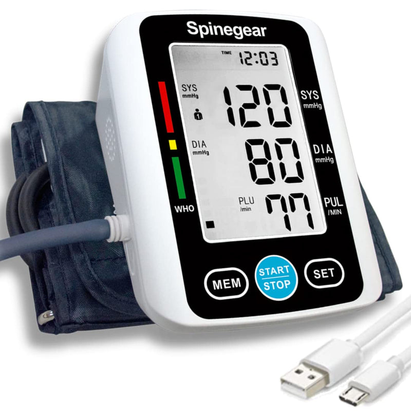 [Australia] - 2022 Blood Pressure Monitor for Home use UK CE Approved Digital Upper Arm Cuff BP Machine, USB Powered Auto Pulse Rate Detect Irregular Heartbeat Fast Reading Kit, Large LCD Display & Voice Broadcast 