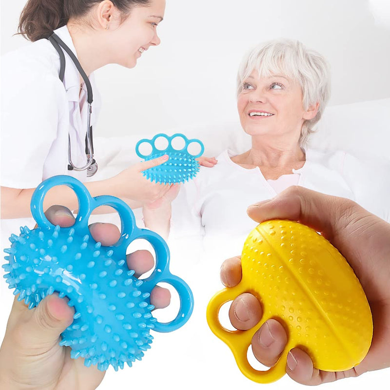 [Australia] - Hand Exercise Ball,2 Pack Stress Balls Finger Exerciser Grip Ball for Trigger Finger Grip Ball for Athletes Musicians Hand Strength Therapy Rehab Exerciser 
