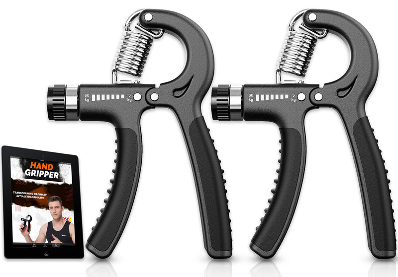 [Australia] - 2 Grip Strengtheners – 5-60 kg Adjustable Hand Exercisers Forearm Strengtheners for Improved Strength & Grip Rehabilitation Exerciser for Strong Hands Wrists Arms 