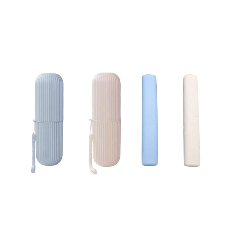 [Australia] - XINGSUI 4PCS Travel Toothbrush Case,Eco-Friendly Toothbrush Toothpaste Holder Carrier for Hiking Camping Business Trip 