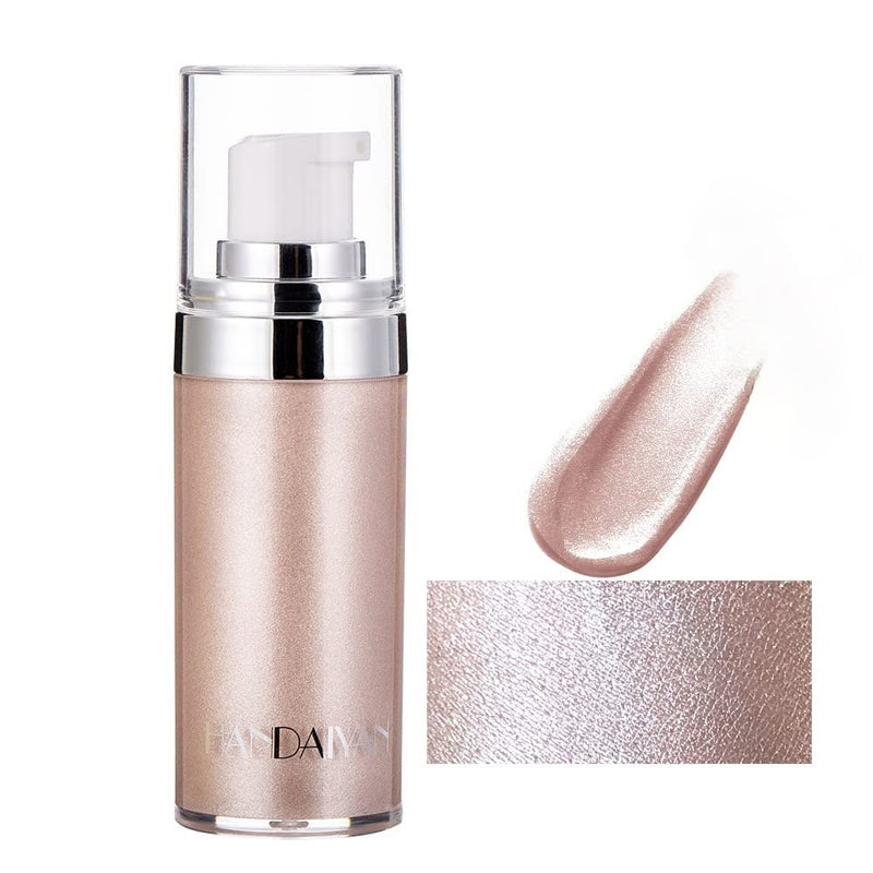 [Australia] - 4 Colors Face Body Shimmer Body Cream Liquid Body Highlighter Long-lasting Shine Brighten Glitter Shimmering Body Cream for All Skin Types Bronzer (#01 Pearl White) #01 Pearl White 