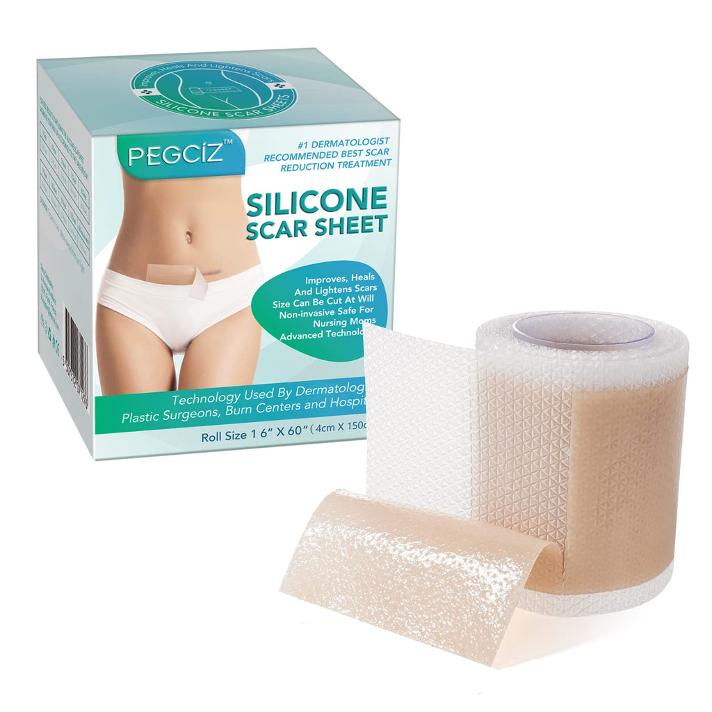 [Australia] - Silicone Scar Sheets Medical Grade Scar Gel Tape for Scar Removal(1.6’’ ×60’’), Professional Scar Sheets for Acne, Keloid, C-Section, Surgery, Burn Scar Treatment 