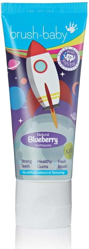 [Australia] - brush-baby Natural Blueberry Flavoured Rocket Toothpaste (3+ Years) 50ml Tube 