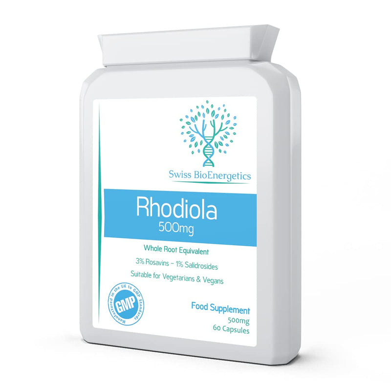 [Australia] - Rhodiola 500mg (3% Rosavins - 1% Salidrosides) Whole Root Equivalent – 60 Capsules - Suitable for Vegetarians and Vegans 