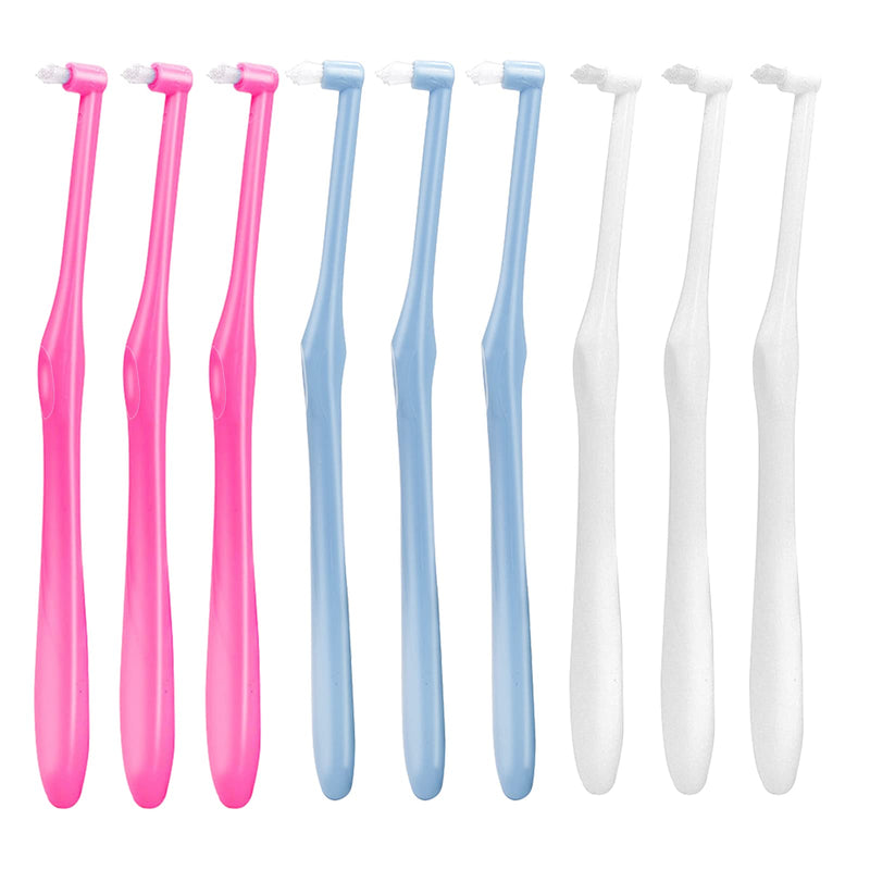 [Australia] - Tufted Toothbrush, 9PCS Orthodontic Interspace Toothbrushes Single Tuft Toothbrush for Teeth Detail Cleaning and Braces Clean Soft and Compact Trim Tooth Toothbrush 9 