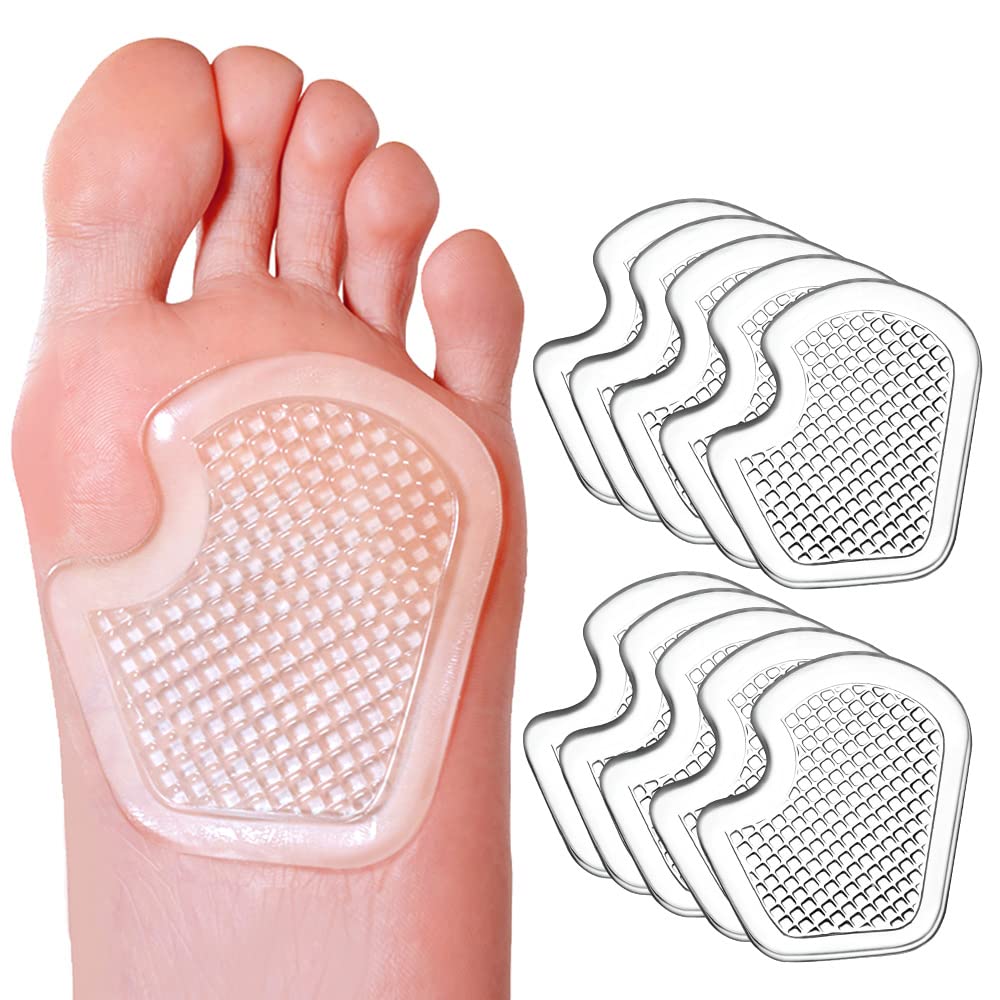 [Australia] - Sumiwish Metatarsal Pads, 10 Count Gel Cushions, Ball of Foot Cushion Protect and Relieve Metatarsal, Sesamoid, Ball of Foot Pain - 5 Pairs 