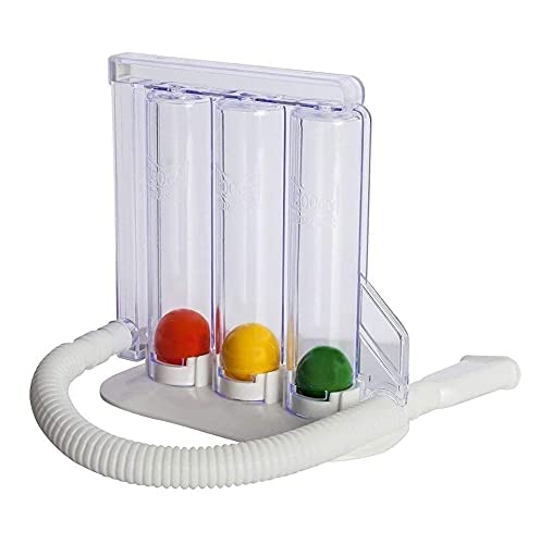 [Australia] - GroupB 3 Balls Incentive Spirometer for Breathing Management, Lung Exerciser Device with Different Inhalation Rates, Deep Breathing Exercise Equipment, Break Resistant, Removal and Washable, 200 Grams 
