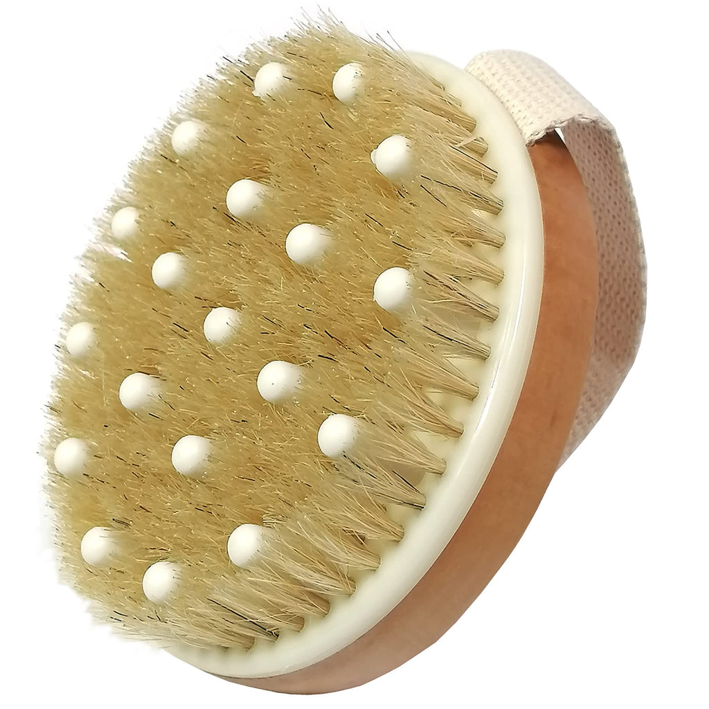 [Australia] - Dry Body Brush, Natural Bristle Bath Brush, ,Body Brush Lymphatic Drainage, Exfoliate, Stimulate Blood Circulation, Remove Dead Skin Toxins and Cellulite 