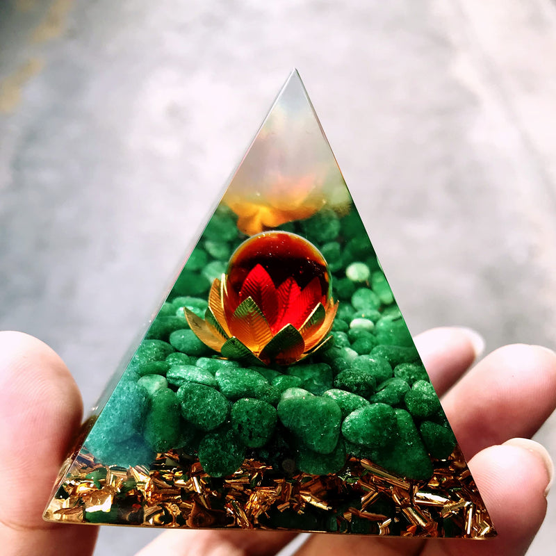 [Australia] - ycyingcheng Pyramid Ogan Crystal Energy Tower, Lotus Pyramid Crystal Healing Reiki Chakra Crushed Stone Jewelry Home Bedroom Office Table Desktop Decor, 6cm Y 