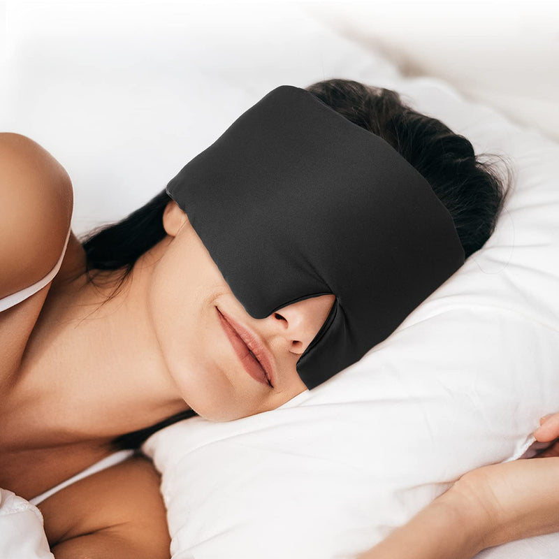 [Australia] - onaEz Sleep Mask, Mulberry Satin Eye Mask, Super Soft Smooth 0 Pressure Blindfold for Women Men, 100% Blocking Out Light Eye Sleeping Mask for Sleep Travel & Nap Black 