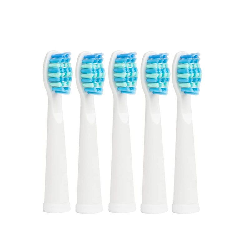 [Australia] - Toothbrush Head Compatible for Fairywill D1/D3/D7/D8/FW-507/FW-508/FW-551/FW515/2011/917/959,5pc White 5pc Soft Brush White 