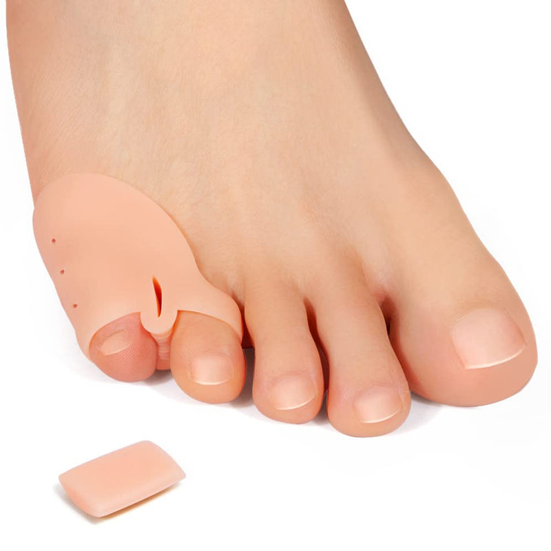 [Australia] - Sumiwish Pinky Toe Separators, 8 Packs of Gel Toe Protectors for Overlapping Toes, Curled Pinky Toes, Little Toe Separators for Friction, Blister-Removable Middle Baffle Fleshcolor 