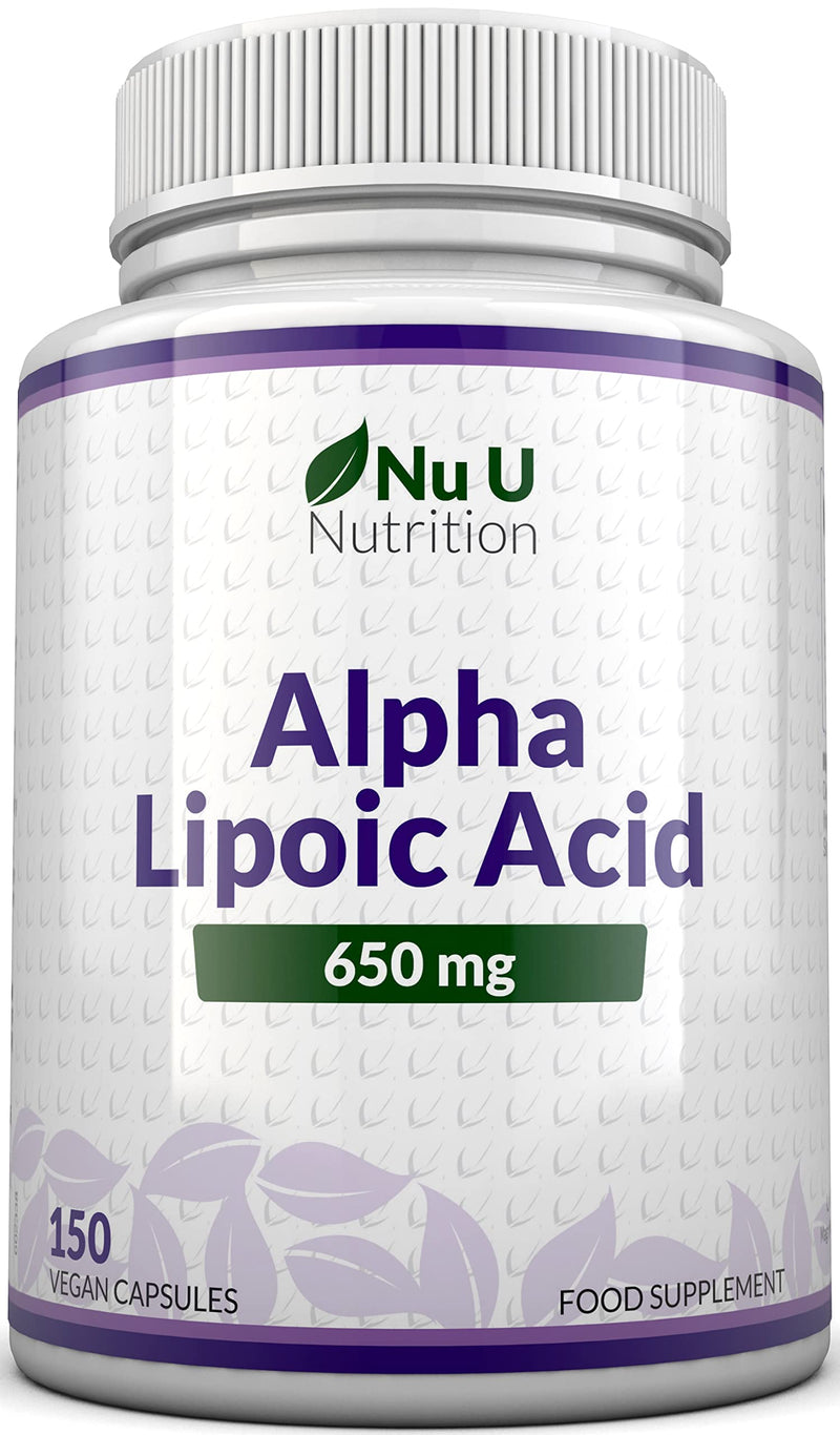 [Australia] - Alpha Lipoic Acid 650mg – 150 High Strength Vegan and Vegetarian ALA Capsules – 5 Month Supply – UK Manufactured to GMP Standards 