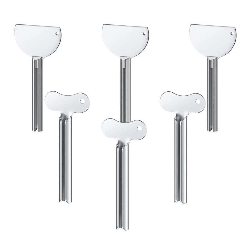 [Australia] - Tube Squeezer Stainless Steel Tube Squeezer Metal Tube Reel Tube Key Toothpaste Squeezer Key for Creams Cleaning Agent Mustard Family Kitchen Bathroom 6 Pieces 