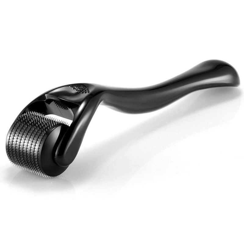 [Australia] - Beard Growth Roller/Derma roller 0.5 mm - 540 Titanium Needles/Black Beard Roller/Derma Roller for Men and Women/Stimulate Beard and Hair Growth (0.5mm) 0.5mm 