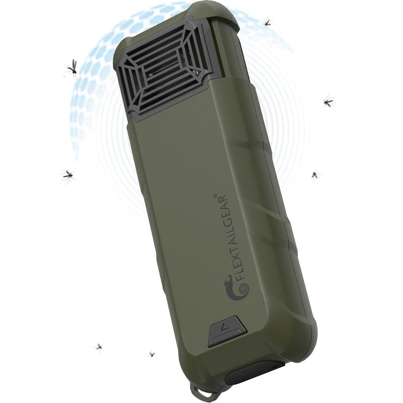 [Australia] - FLEXTAILGEAR Mosquito Repellent with 9600mAh Rechargeable Battery for Outdoors,Camping,Backpacker (No Mosquito Repellent Pads) Green 