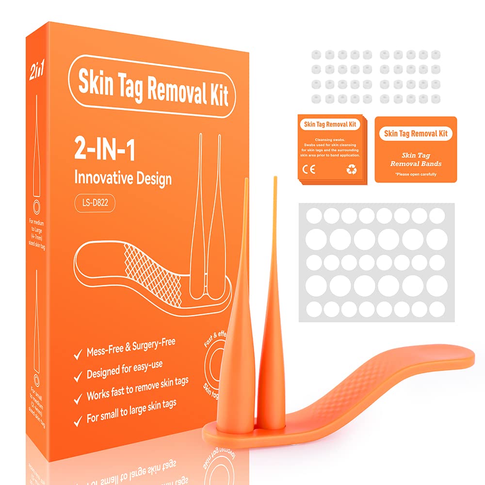[Australia] - Lescolton Skin Tag Remover Kit 2-7mm Skin Tag Removal Device 40X Bands Wart Removal Skin Tag Remover Patches 36 pcs (L40) L40 