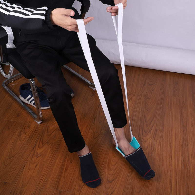 [Australia] - Sock Aid Helper Tool Aid for Elderly Putting on Sock Helper Easy Put on Sock Slider Puller Aid for Elderly Pregnant Women Disabled Leg Issues Avoid Bending 
