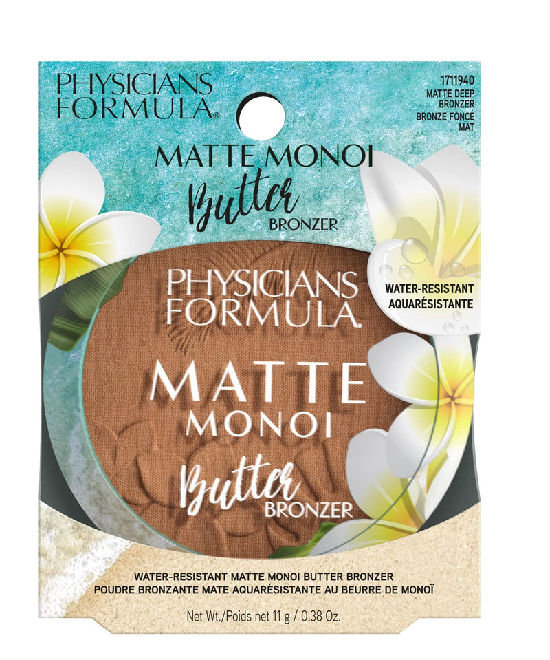 [Australia] - Physicians Formula, Matte Monoi Butter Bronzer, Long-lasting Bronzer Powder with Monoi Butter, Murumuru Butter, Cupuaçu Butter, Tucuma Butter, Essential Fatty Acids - Pro-vitamins, Matte Deep Bronzer 
