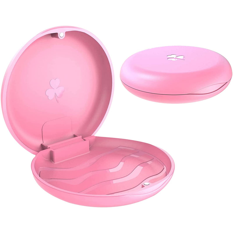 [Australia] - (2 Pack) Retainer Case,Solid Orthodontic Retainer Case (Pink) Pink 