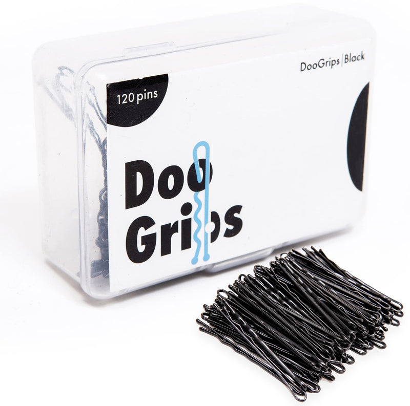 [Australia] - DooGrips 120 Pcs Black Bobby Pins for Thick Hair - Rustproof Black Hair Pins - Anti Slip Hair Grips for Women Fine Hair - Our Bobby Pins Black Do Not Lose Their Shape 