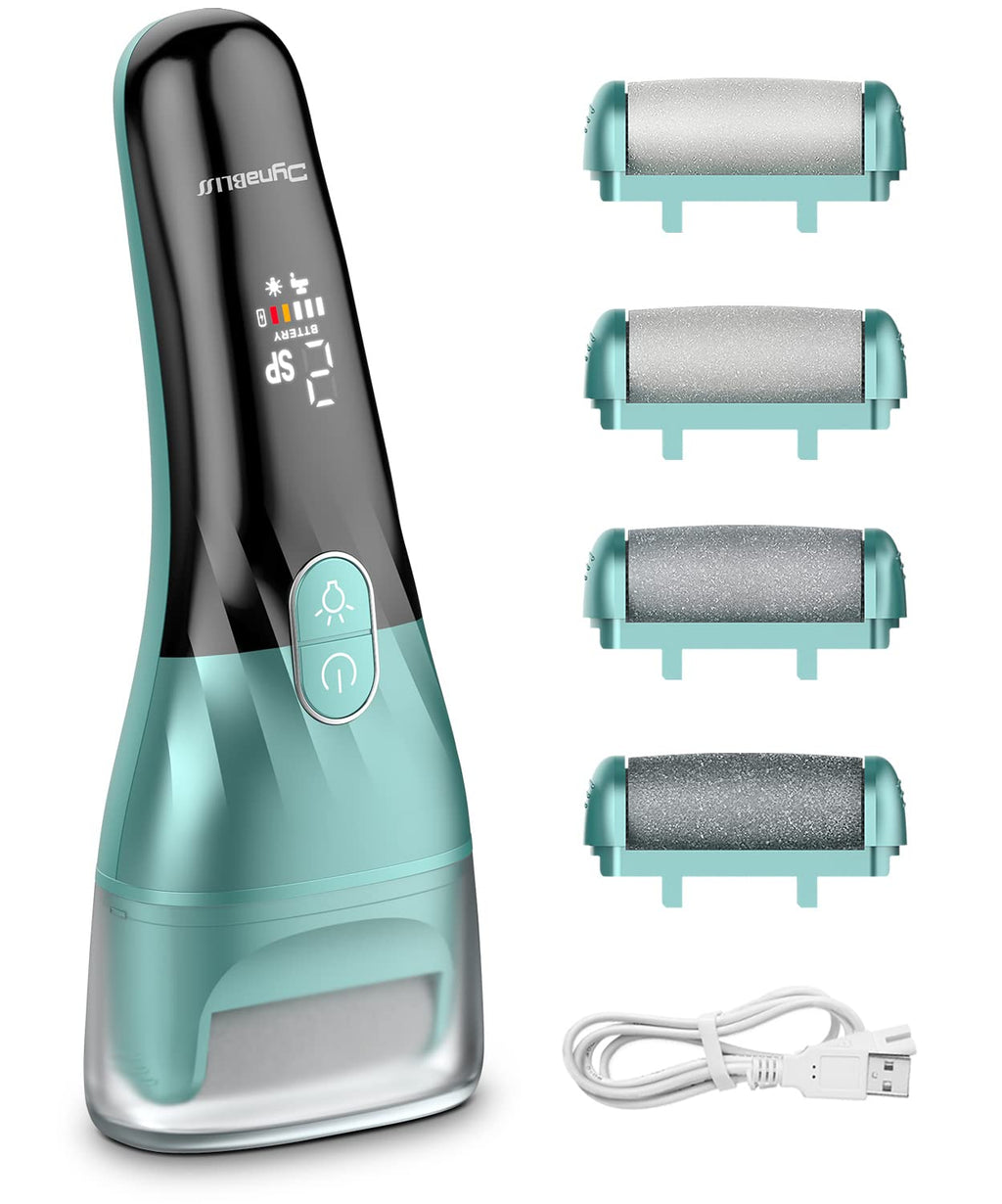 [Australia] - DynaBliss Electric Rechargeable Callus Remover for Feet, Callus Foot Care Set with 4 Replacement Rollers with 2 Speeds, LED Smart Display 