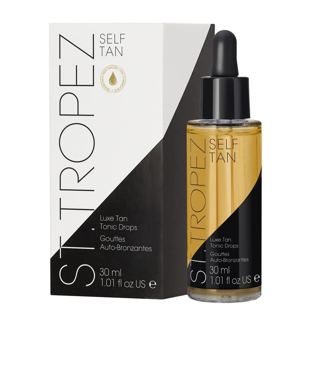 [Australia] - St.Tropez Luxe Tan Tonic Glow Drops 30ml I Self Tanner Face Tanning Drops I Fake Tan 