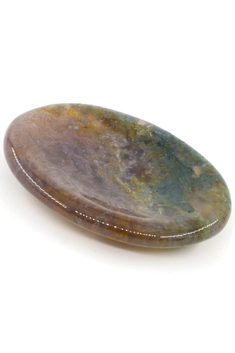 [Australia] - Ouubuuy Indian Agate Thumb Worry Stone Healing Crystal Gemstone Pocket Palm Stone - Anxiety Stress Relieve 