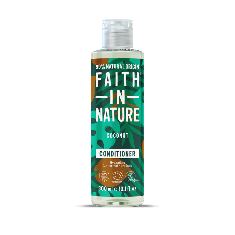 [Australia] - Faith In Nature 300 ml Natural Coconut Conditioner, Hydrating, Vegan and Cruelty Free, No SLS or Parabens, for Normal to Dry Hair 