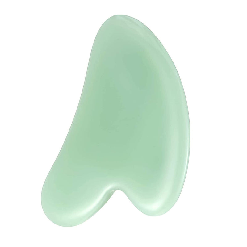 [Australia] - Gua Sha Tool, Jade Stone Guasha Massage Tool for Scraping Facial and SPA, Gua Sha Stone Facial Gua Sha Tools Gua Sha Scraper for Slimmer Face and Contouring Green (Green) 
