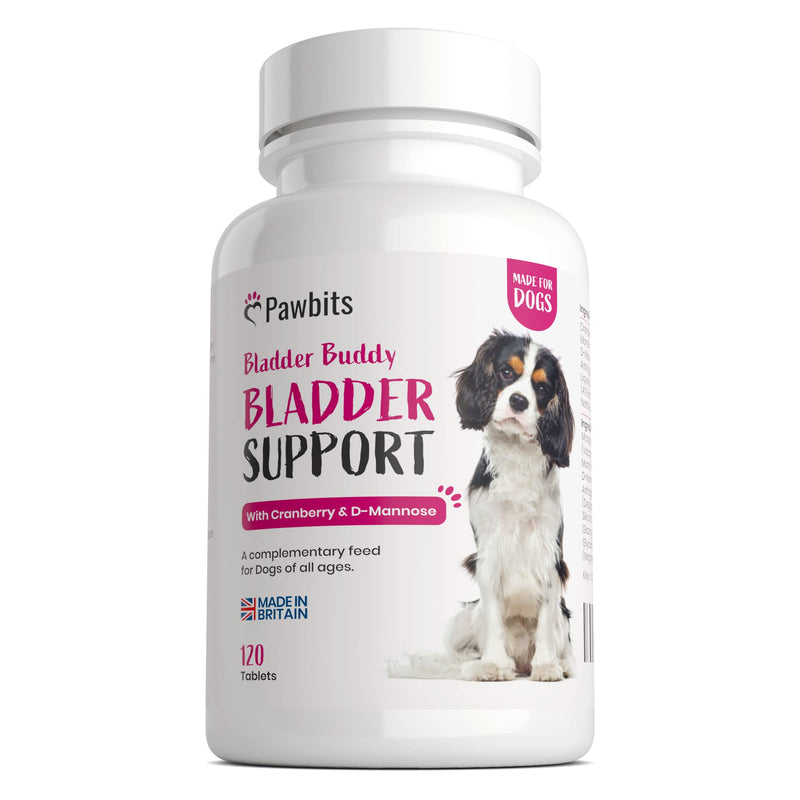 [Australia] - Pawbits 120 Bladder Buddy Support Tablets for Dogs - Dog UTI treatment Food Supplements with Cranberry and D-Mannose to Support Kidney & Urinary Health 