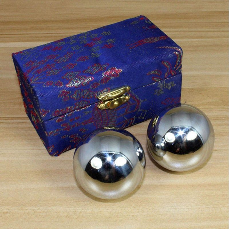 [Australia] - DASNTERED Solid Baoding Balls, 2pcs Therapy Handballs with Case | Stress and Pain Relief & Hand/Wrist Massage Therapy Finger Exercise Health Care Baoding Balls(size:38mm) 38mm 