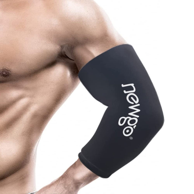 [Australia] - NEWGO Ice Pack for Injuries Reusable, Hot & Cold Compression Flexible Ice Wrap Sleeve for Muscle Pain, Sprains, Bruises, Sports Injuries, Swelling, Inflammation Black 