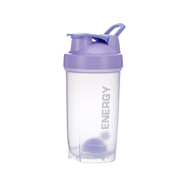 [Australia] - Protein Shaker Cup Sports Supplements Shakers with Mixer Ball Fitness Milkshake Portable Workout Water Cup 500 ml-Purple Purple 