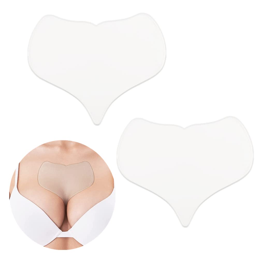 [Australia] - NA Pcs Chest Wrinkle Pad Reusable Silicone Chest Pad Silicone Wrinkle Patch Overnight Cleavage Decollete Patch Smooth Skin Silicone Pad for Women Girls Skin Makeup Accessories, 5.9 x 4.7 Inch, 
