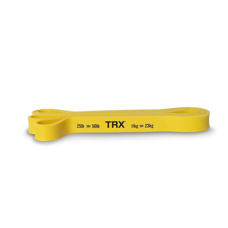 [Australia] - TRX Training Strength Band, Full-Body Resistance Band for Home and Gym Use, Resistance Band for Working Out, (25 lbs - 50 lbs), (Yellow) 
