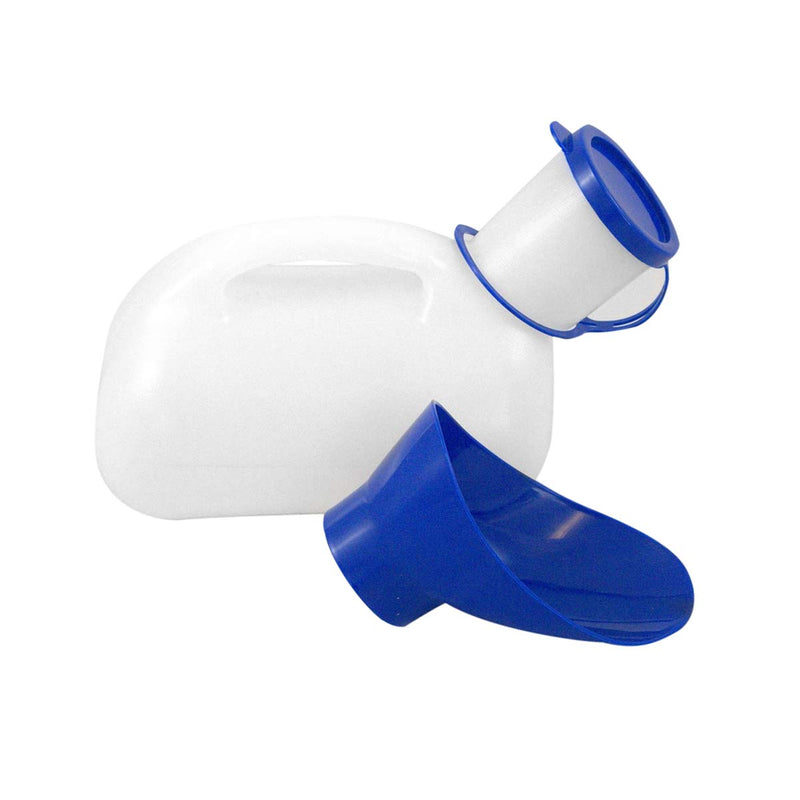 [Australia] - LACKINGONE Unisex Urinal with Lid and Interchangeable Spout, 1000ml Thick Plastic Urine Bottle with Leakproof Lid - Portable Urine Bottles B 